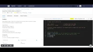 Read from STDIN Write to STDOUT Practice Problems
