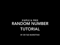 ManyChat - Tutorial Random Number Generator