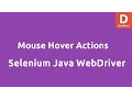 Mouse Hover Actions in Selenium Webdriver
