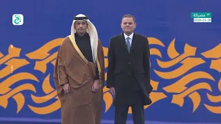 الدبيبة يستقبل نظيره رئيس مجلس الوزراء ووزير الخارجية القطري  في المنطقة الحرة مصراتة  دندنها