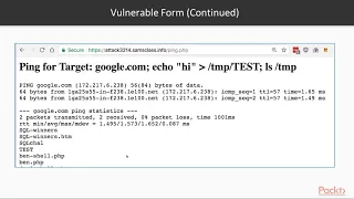 Binary Exploits with Python Ping Form with Challenge packtpub com