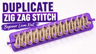 Beginners Loom Knit Duplicate Zig Zag Stitch with Cast On