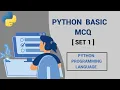 Python Basics MCQ Set 1