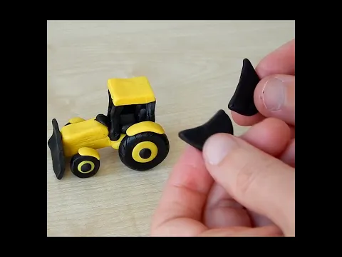 How to make Tractor Excavator with clay Easy DIY for kids plasticine #toys #excavator #diy