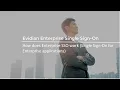 How does Enterprise SSO work Single Sign-On for applications in Enterprise