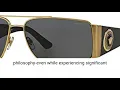 Versace Man Sunglasses Gold Lenses Metal Frame 63mm Gold Size 135