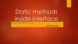 Static method inside interface - Java