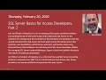 SQL Server Basics for Access Developers Part 2