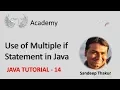 Java Tutorial 14 Multiple If Statement ST Academy