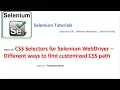 Selenium 15 - CSS Selectors for Selenium WebDriver