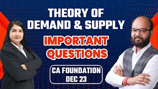 Theory of Demand & Supply Important Questions | CA Foundation Eco Dec 23 | Jalwa Series Season 2