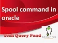 Oracle tutorial SQLPLUS Spooling to files from SQL block