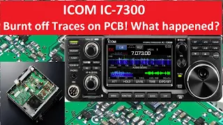 ICOM IC7300 Burnt off traces fixed