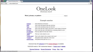 007 Finding New Keywords Using OneLook com