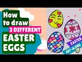How to Draw Easter Eggs in 3 Different Ways DIY Easter Egg Coloring Pages