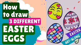 How to Draw Easter Eggs in 3 Different Ways DIY Easter Egg Coloring Pages