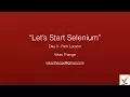 Selenium Day 3 - XPath Locators