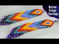 Long Native Style Fringe Earrings - Beading Tutorial