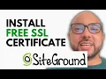 How to Install a Free SSL Certificate in SiteGround to Enable HTTPS