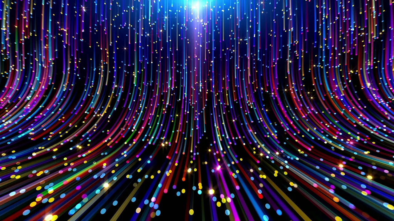 4K Screensaver | Colorful Particles Sliding – Psychedelic VJ Loop (No Sound)