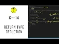 Return Type Deduction In C
