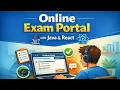 Online Exam Portal using React Spring Boot Role-Based Access Admin User Features