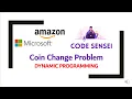 How to solve Coin Change problem Dynamic programming Interview QA Amazon Code Sensei