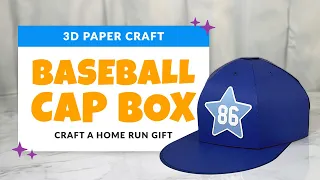 Craft a 3D Baseball Cap Favor Box DIY Paper Baseball Gift Box SVG Tutorial Project