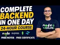 Complete Backend Development in One Day 2025 Hindi Notes GitHub Free Certification