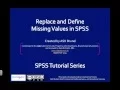 Code and define missing values in SPSS
