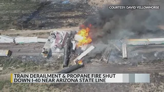 Hazardous material derailment near Arizona-New Mexico border causes I-40 closure