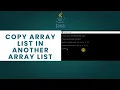 Java Copy ArrayList Into Another ArrayList
