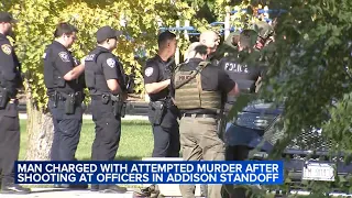 Man who shot at officers in hours-long Addison standoff charged with attempted murder police