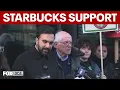 FULL Mamdani Sanders join striking NYC Starbucks workers