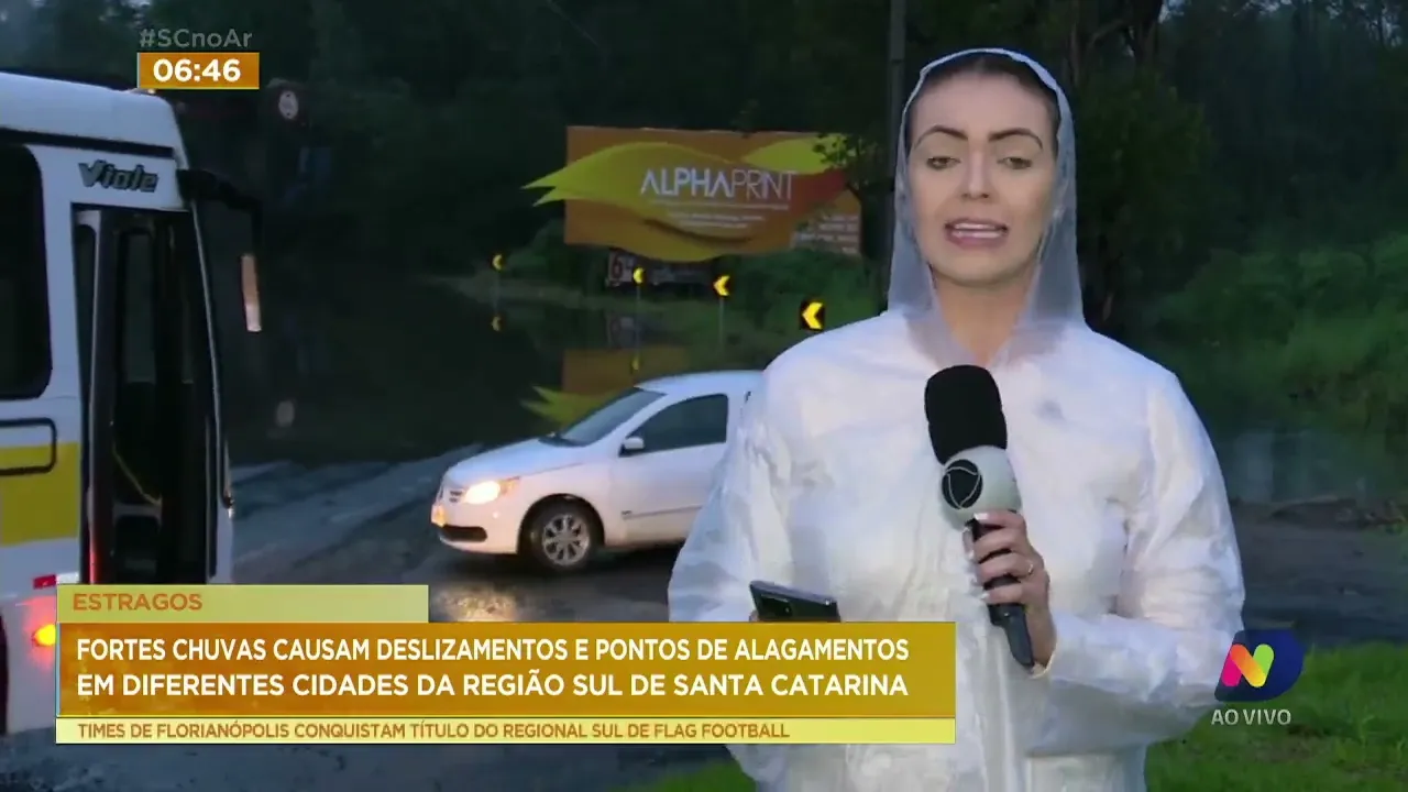 Chuvas intensas elevam o nível dos rios em diferentes cidades da região Sul de SC