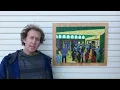 Ventura Theater entrance - oil painting and frame