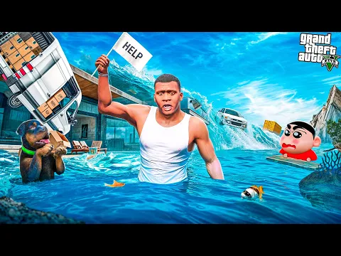 Video Thumbnail: Franklin & Shinchan Survived Biggest Tsunami In Los Santos In GTA 5