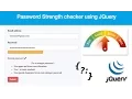Password Strength checker using JQuery - Tutorial