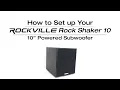 How To Set Up Rockville Rock Shaker 10 600w Powered Home Theater Sub