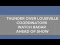 Thunder Over Louisville coordinators watch the radar rain expected