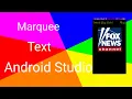 How to Implement Marquee Text in Android Studio MarqueeText Busy Coder 2020