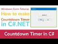 Windows Form Tutorial Make a Countdown Timer in C NET