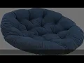 Blazing Needles Microsuede Papasan Cushion 1 Count Pack of 1 Indigo