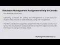 Database Management Assignment Help