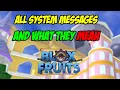 All System Messages in Roblox Blox Fruits Explained