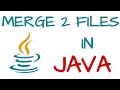 Merge two files in Java using sequence input stream File handling in java tutorial