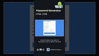 How to Password Generator using HTML CSS