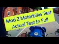 Mod 2 Motorbike Test 2021 Actual Test in Full A1 Licence