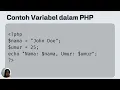 Tipe Data Variabel dan Operator dalam PHP