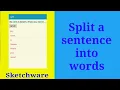 Split a sentence into words in Sketchware and display in custom listview